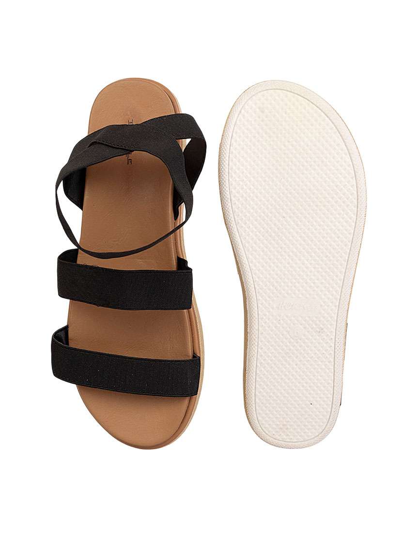 girls solid ankle strap flat sandal - 22255199 -  Standard Image - 6