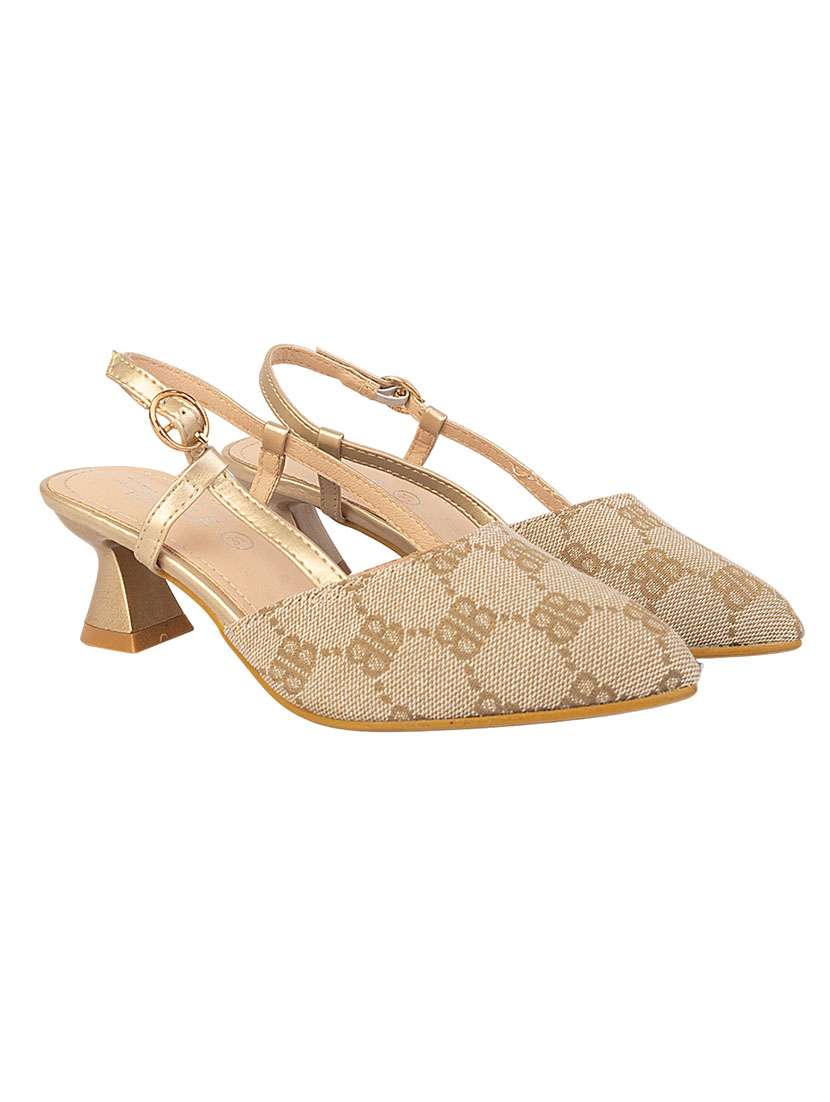 girls printed back strap heel - 22255201 -  Standard Image - 1