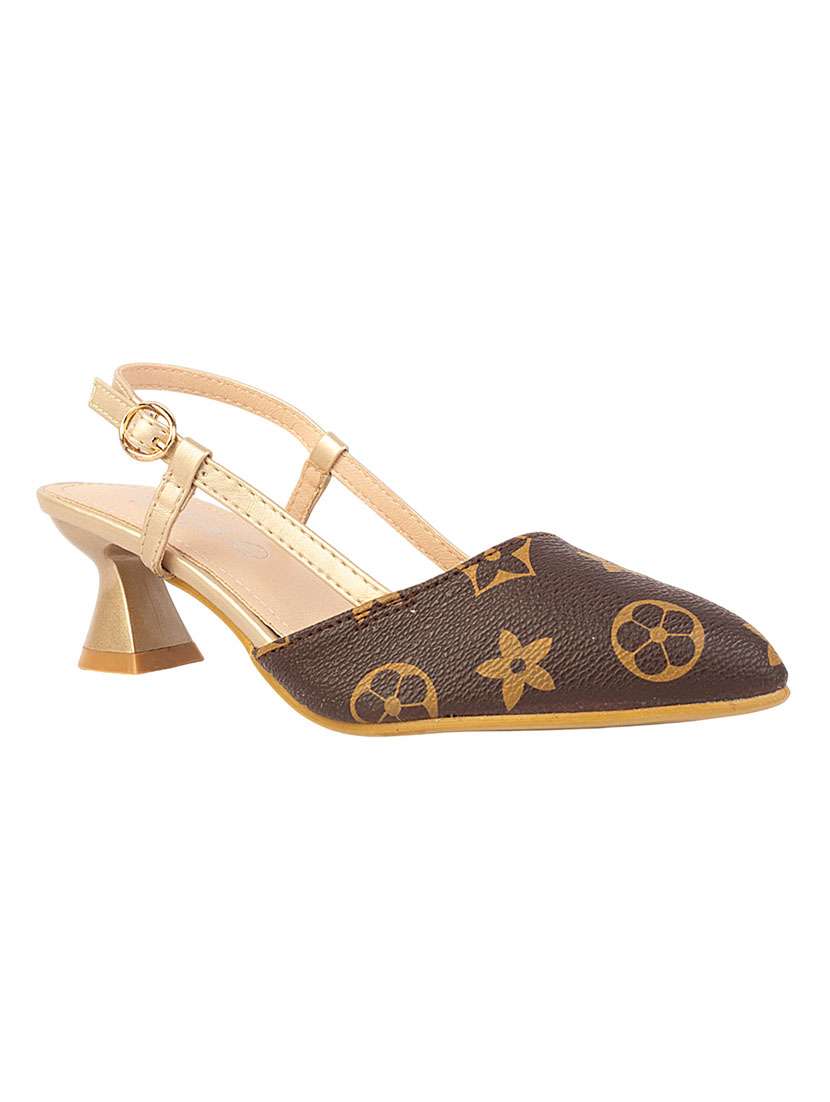 girls printed back strap heel - 22255202 -  Standard Image - 6