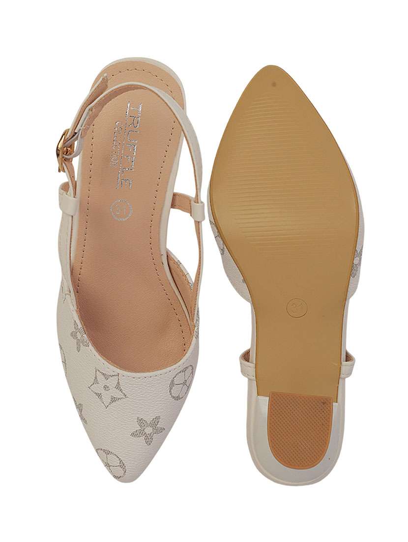 girls printed back strap heel - 22255203 -  Standard Image - 4