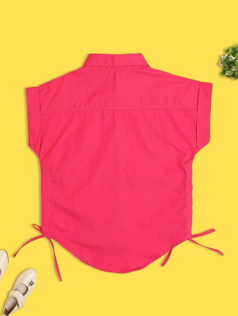 girls solid short sleeve shirt  - 22255342 -  Standard Image - 1
