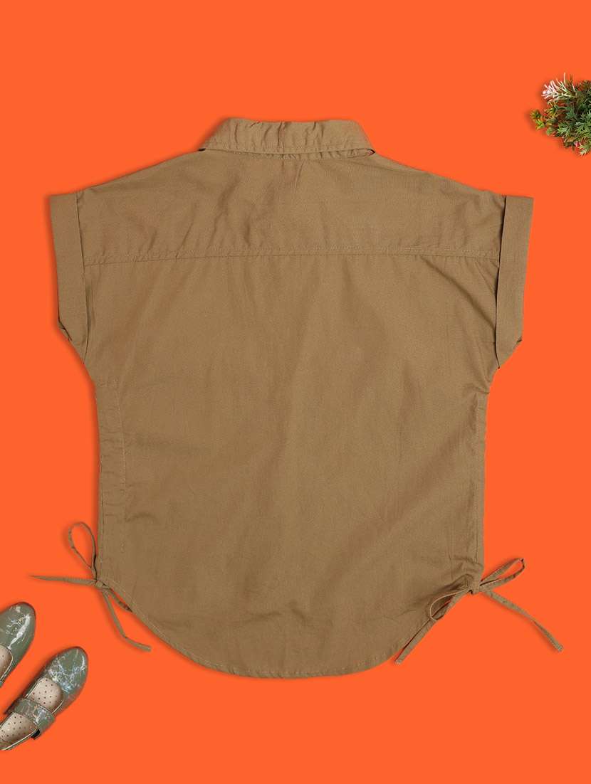 girls solid short sleeve shirt  - 22255343 -  Standard Image - 1