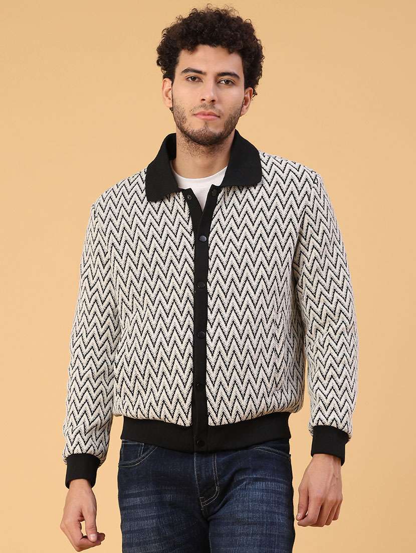 men self designed long sleeve shacket - 22255432 -  Standard Image - 1