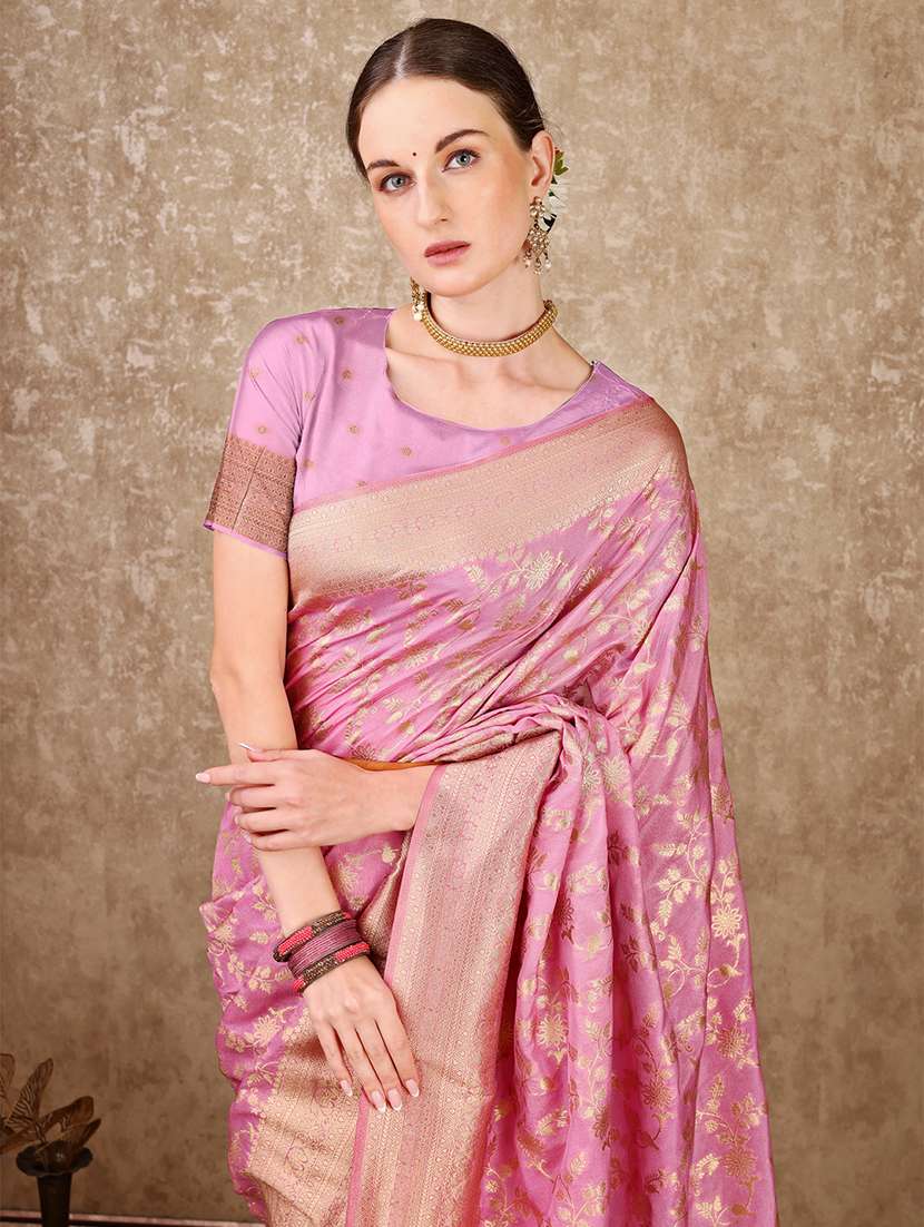 women self design banarasi saree with blouse - 22255532 -  Standard Image - 4