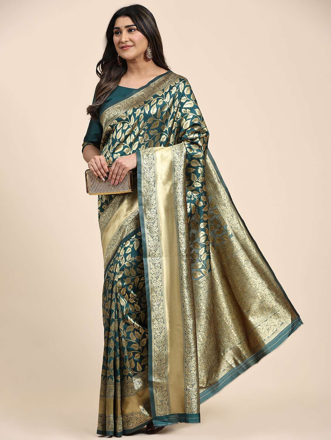 women self design banarasi saree with blouse - 22255534 -  Standard Image - 1