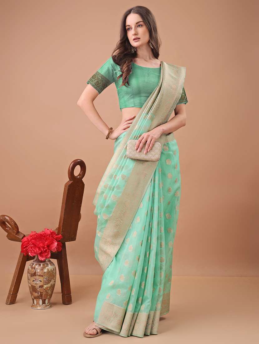 women self design bordered saree with blouse - 22255541 -  Standard Image - 4