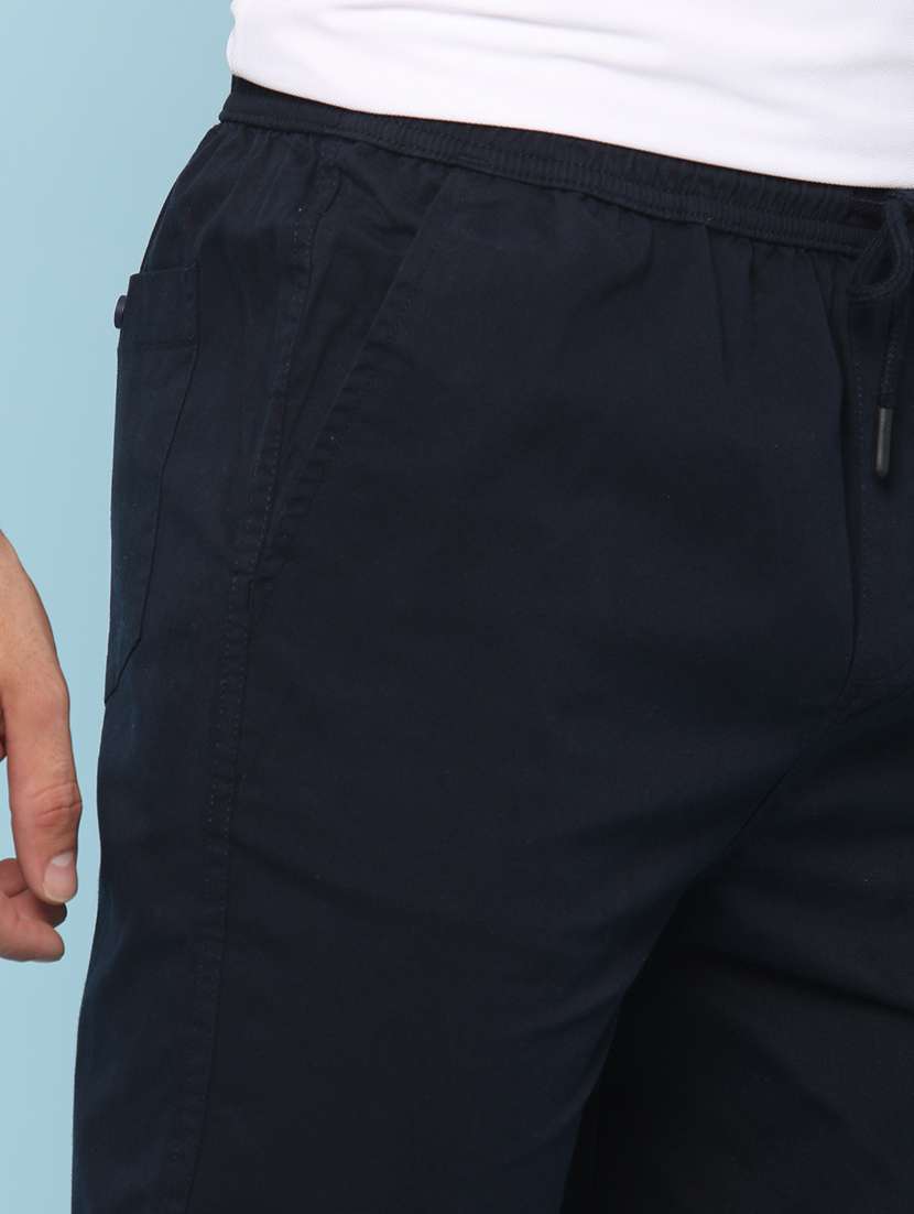Men Solid Mid Rise Chinos Casual Trouser - 22255696 -  Standard Image - 1