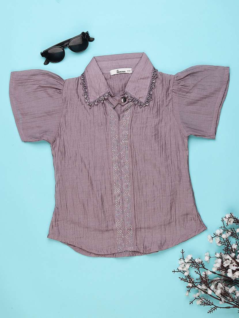 girls self designed short sleeve shirt top - 22257609 -  Standard Image - 1