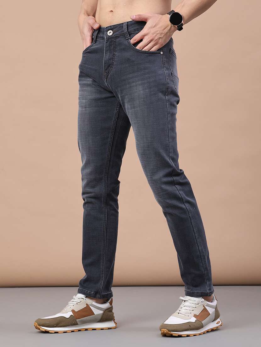 men washed mid rise full length slim fit jeans - 22257750 -  Standard Image - 1