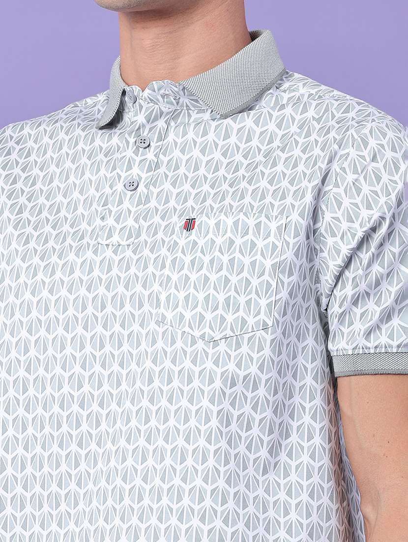 men printed short sleeve regular fit polo t-shirt - 22257777 -  Standard Image - 1