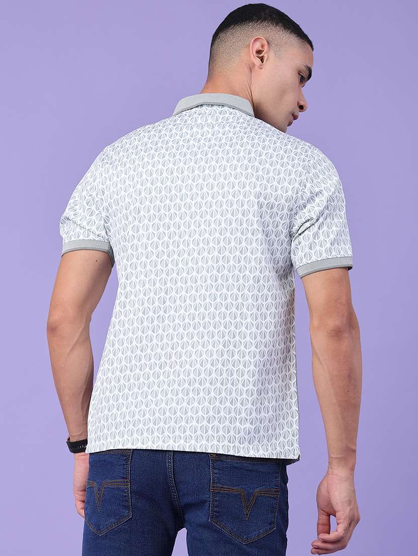 men printed short sleeve regular fit polo t-shirt - 22257777 -  Standard Image - 4