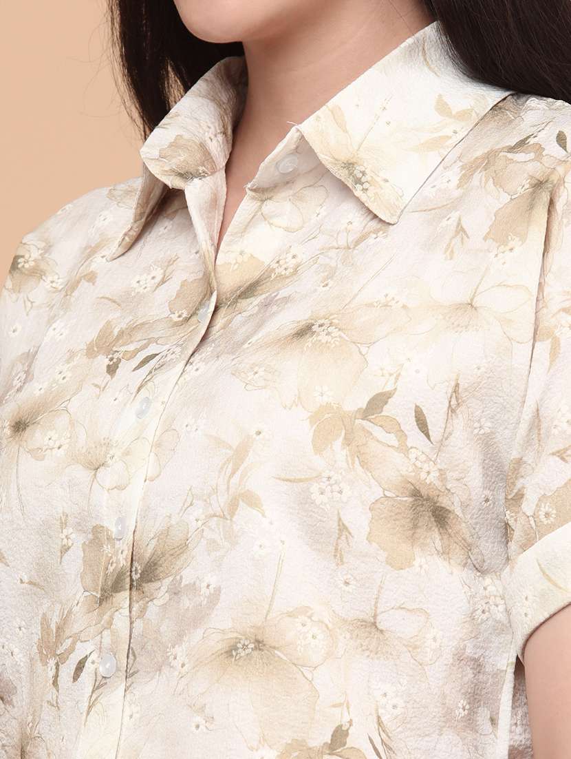 women printed collared shirt - 22257789 -  Standard Image - 1