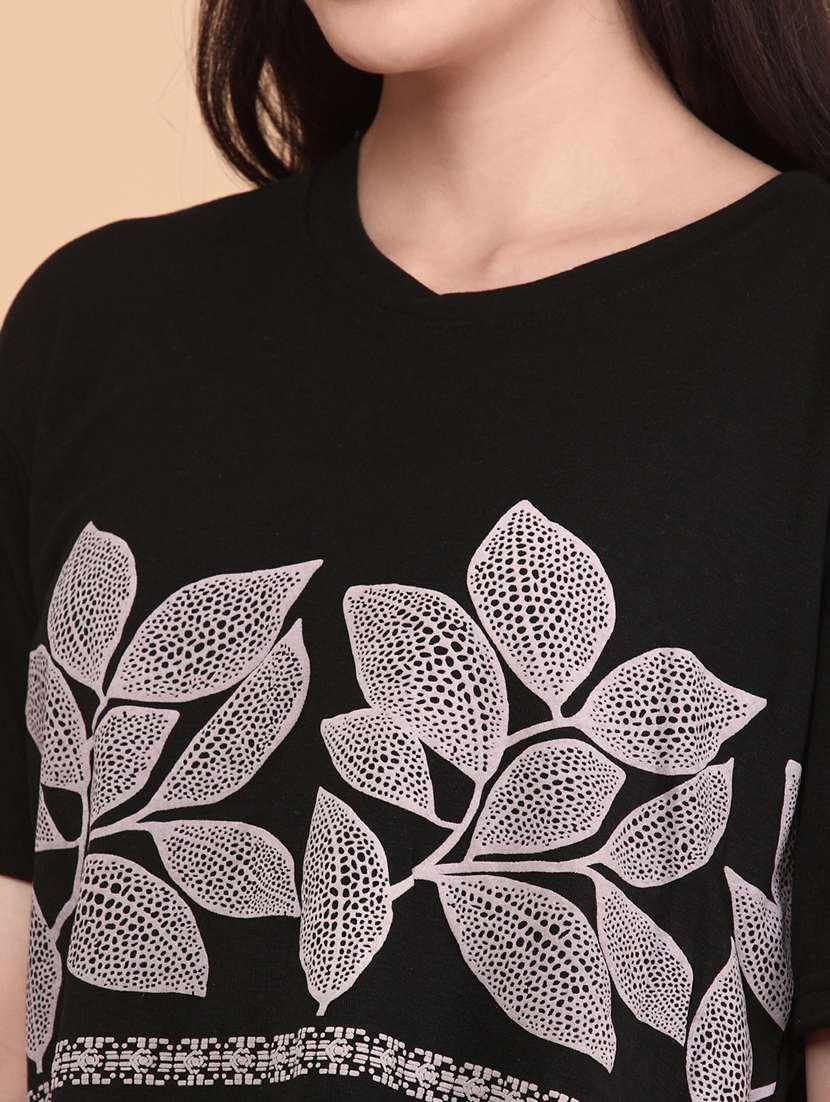 women printed short sleeve top - 22257793 -  Standard Image - 1