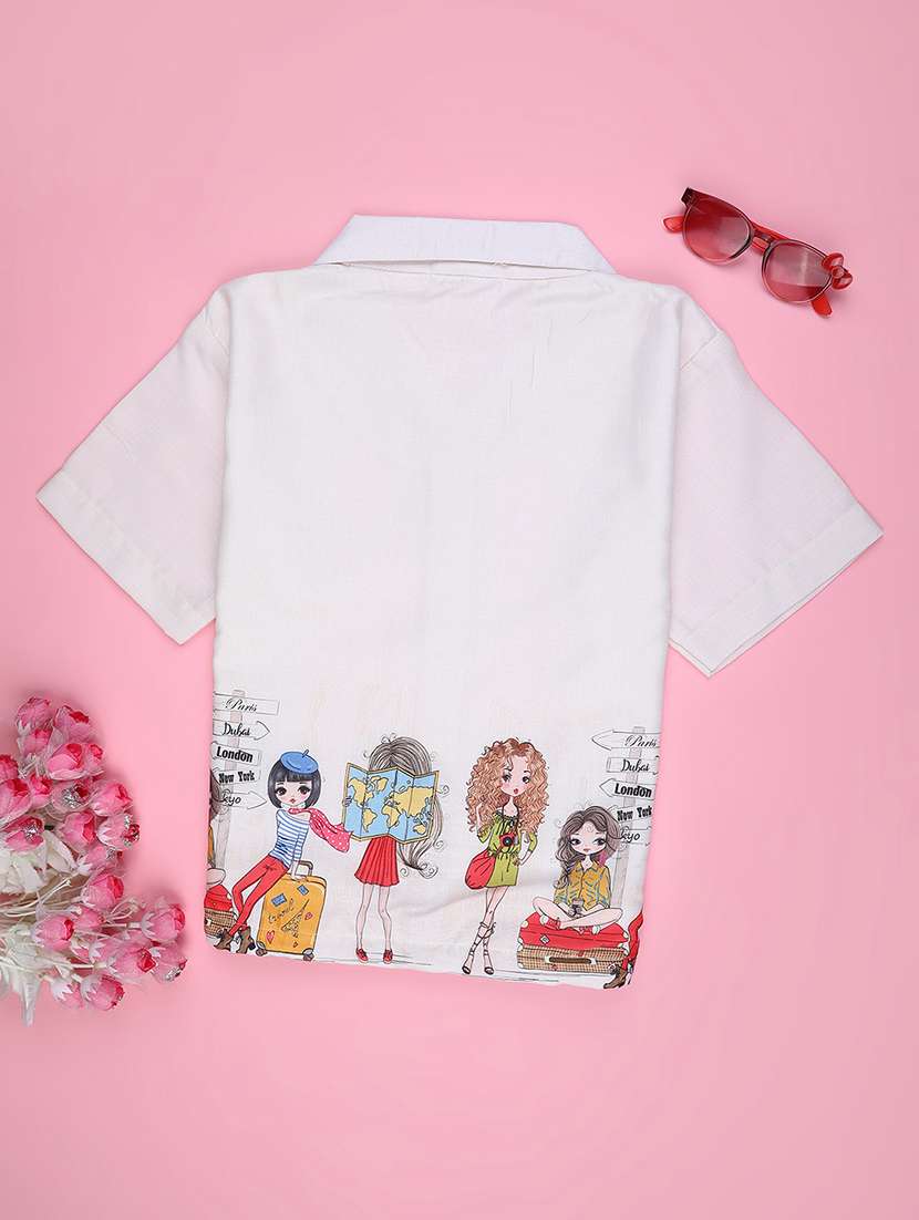 girls printed short sleeve top - 22257927 -  Standard Image - 1