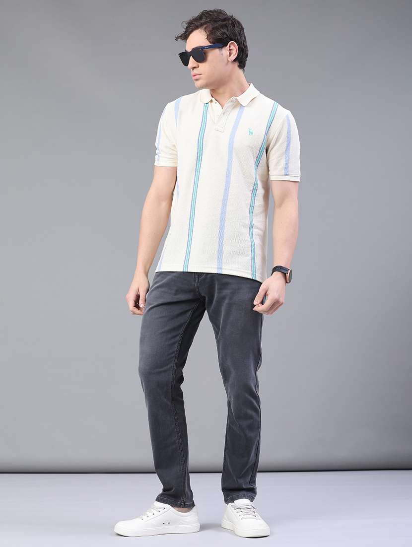 men plain mid rise full length jeans - 22258481 -  Standard Image - 4