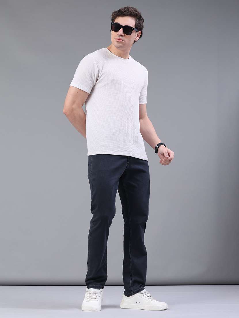 Men Plain Mid Rise Full Length Jeans - 22258488 -  Standard Image - 4