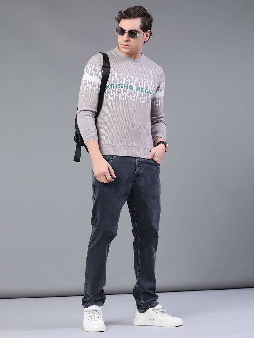 men plain mid rise full length jeans - 22258494 -  Standard Image - 4