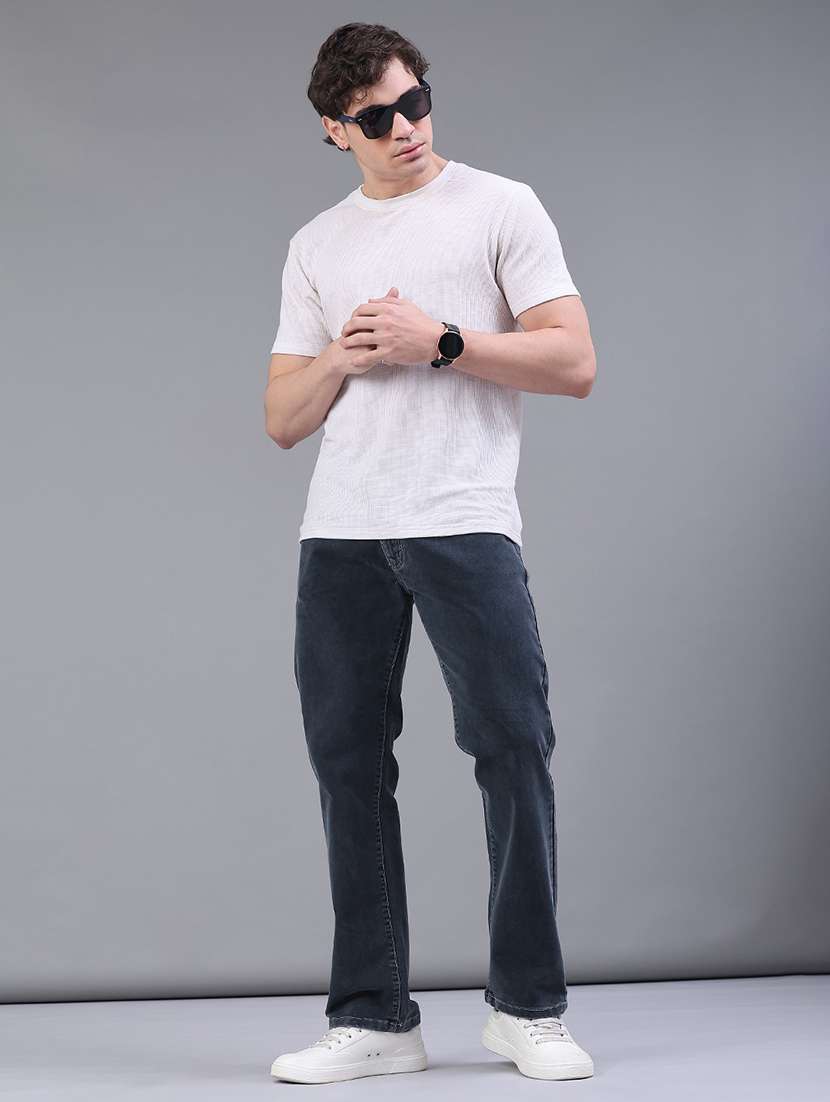 men plain mid rise full length jeans - 22258496 -  Standard Image - 4