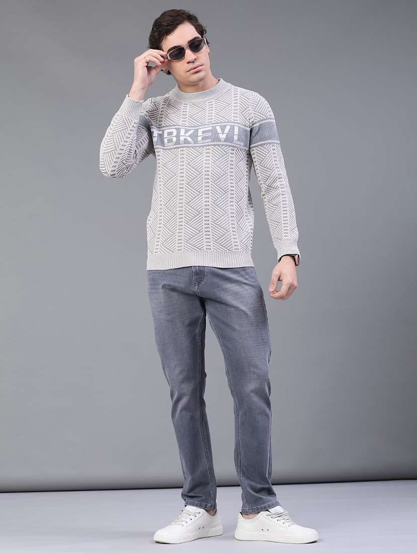 men plain mid rise full length jeans - 22258497 -  Standard Image - 4