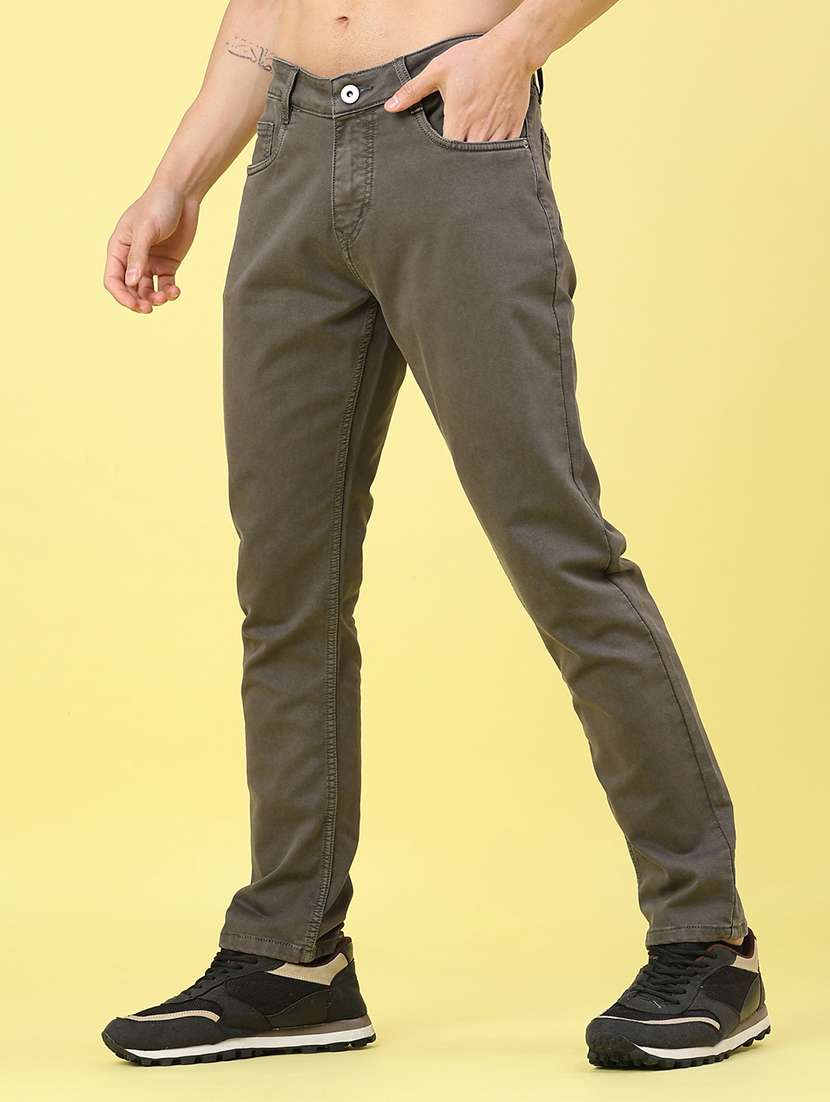 men plain mid rise full length jeans - 22258505 -  Standard Image - 1