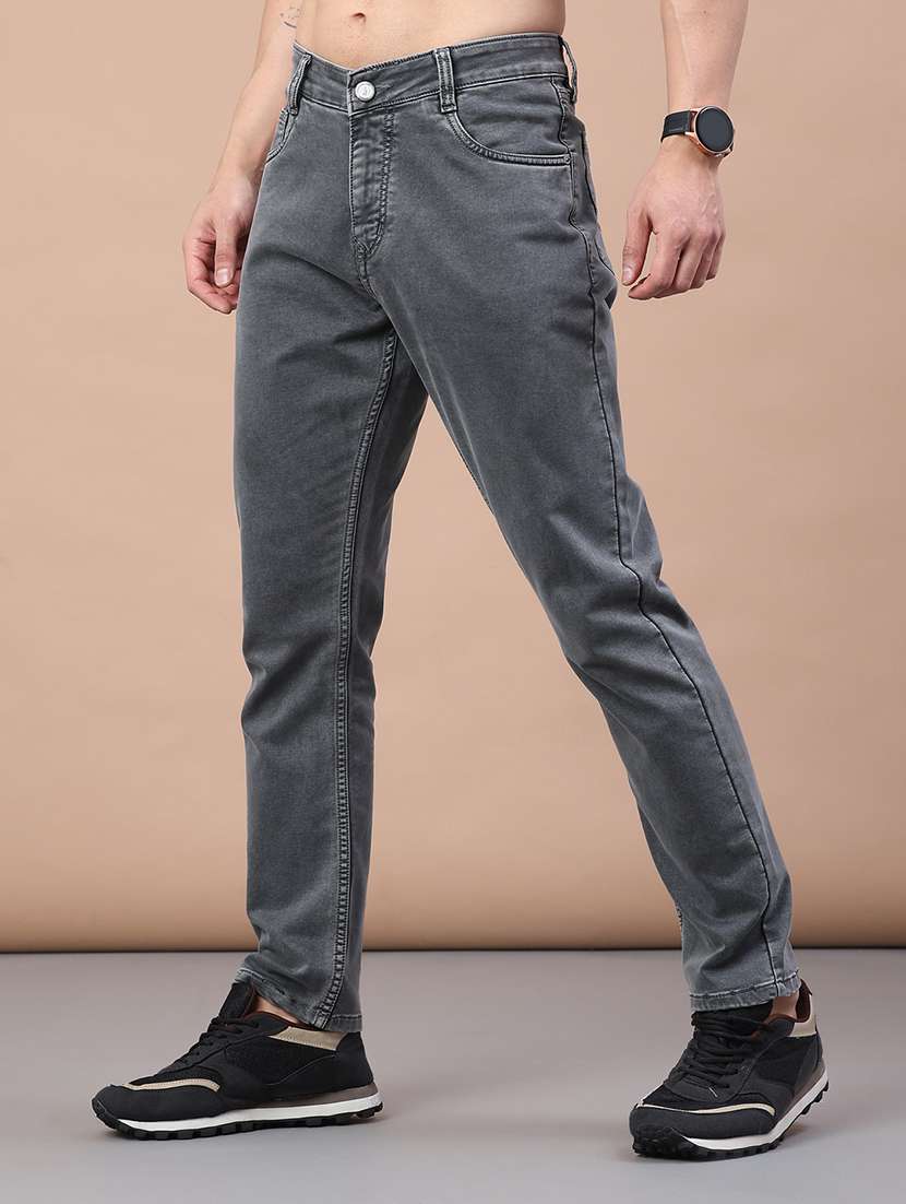 men plain mid rise full length jeans - 22258508 -  Standard Image - 1