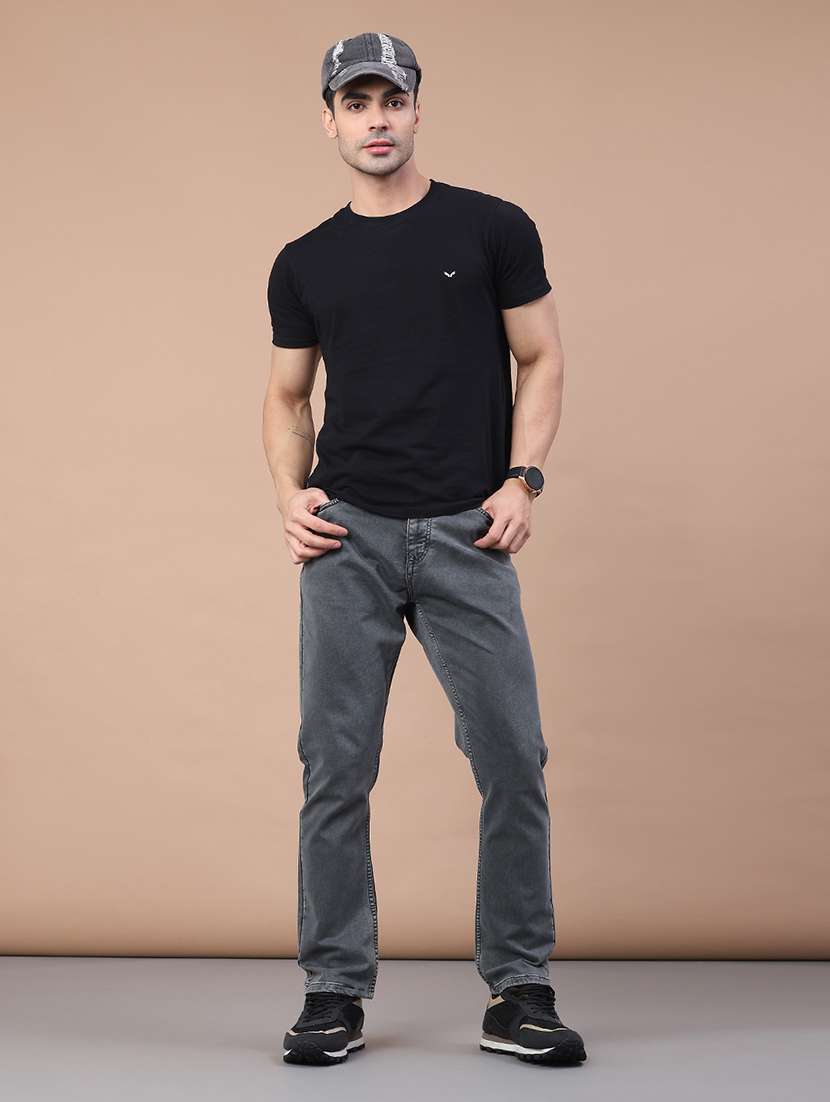 men plain mid rise full length jeans - 22258508 -  Standard Image - 4