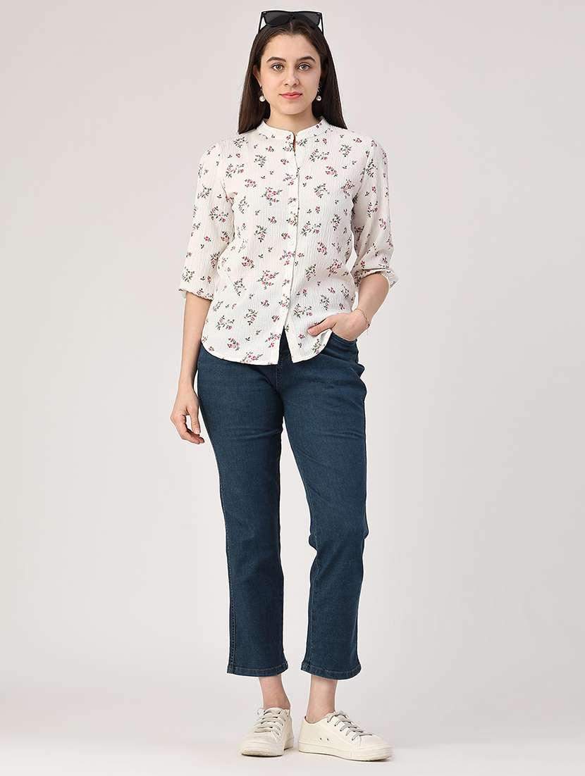 women blue cotton jean - 22258556 -  Standard Image - 4