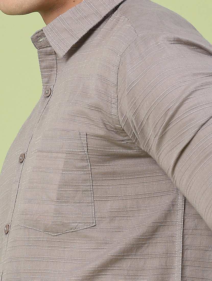 men self design long sleeve regular fit casual shirt - 22258682 -  Standard Image - 1