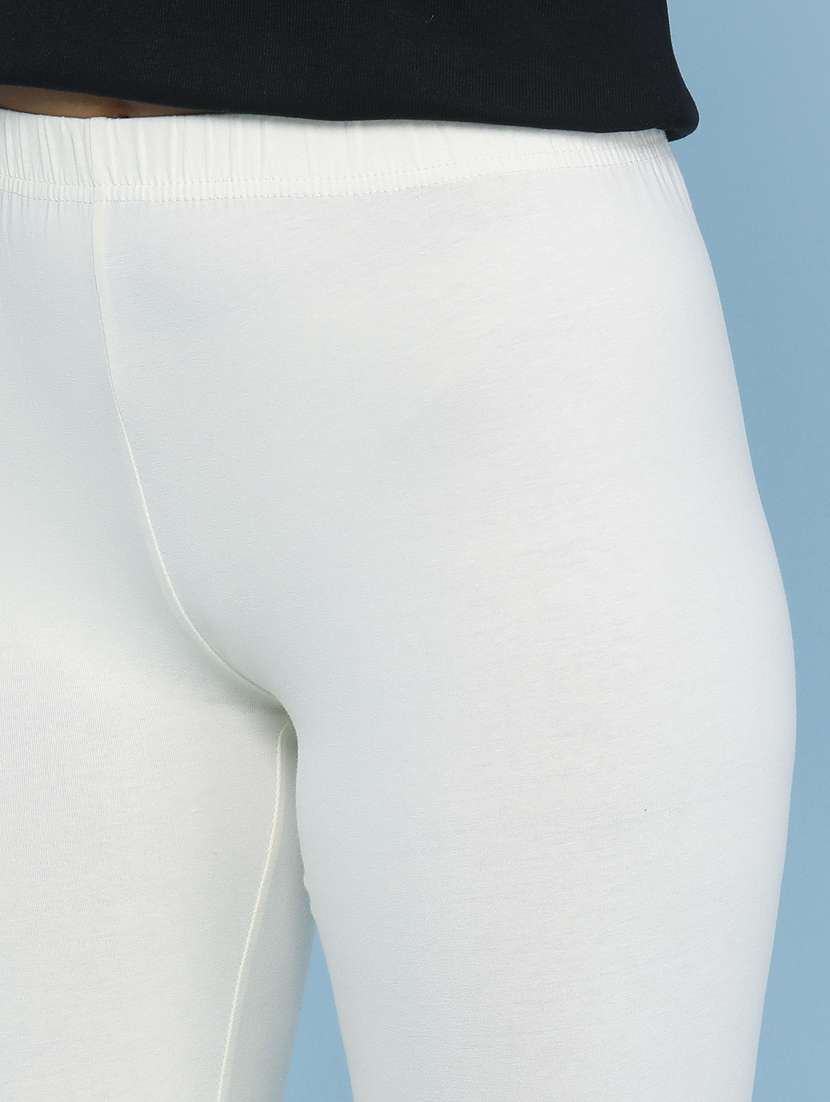 Women Solid Mid Rise Leggings - 22258764 -  Standard Image - 1
