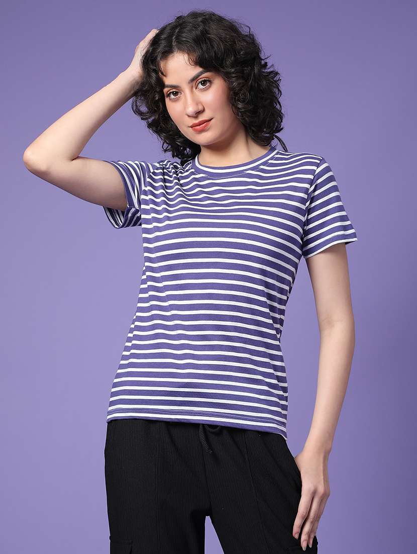 women striped short sleeve t-shirt - 22258787 -  Standard Image - 1