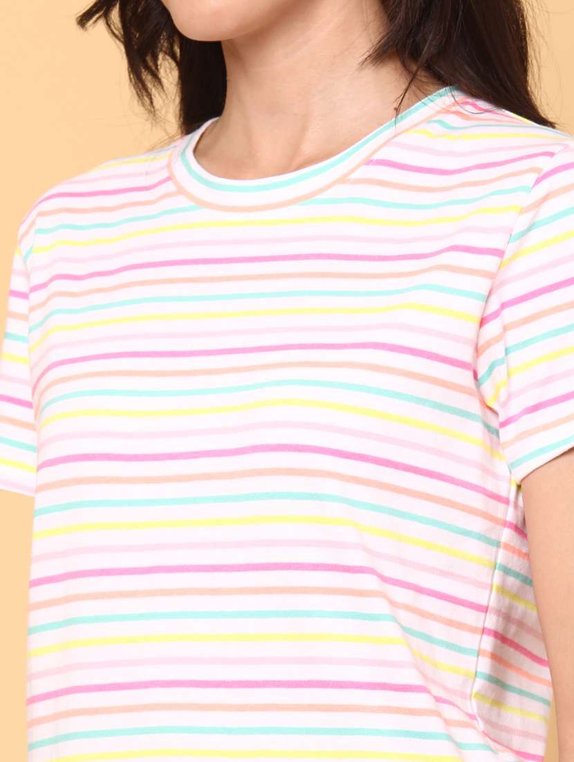 women striped short sleeve t-shirt - 22258794 -  Standard Image - 1