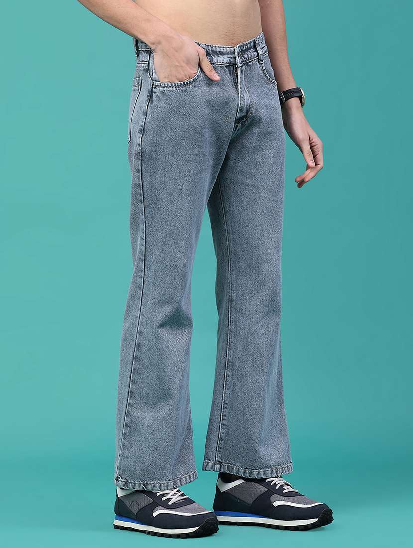 men plain high rise bootcut jeans - 22258826 -  Standard Image - 1