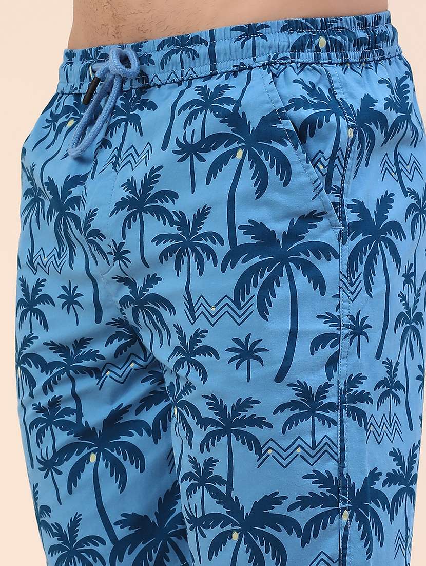 men printed mid rise regular fit shorts - 22259029 -  Standard Image - 1