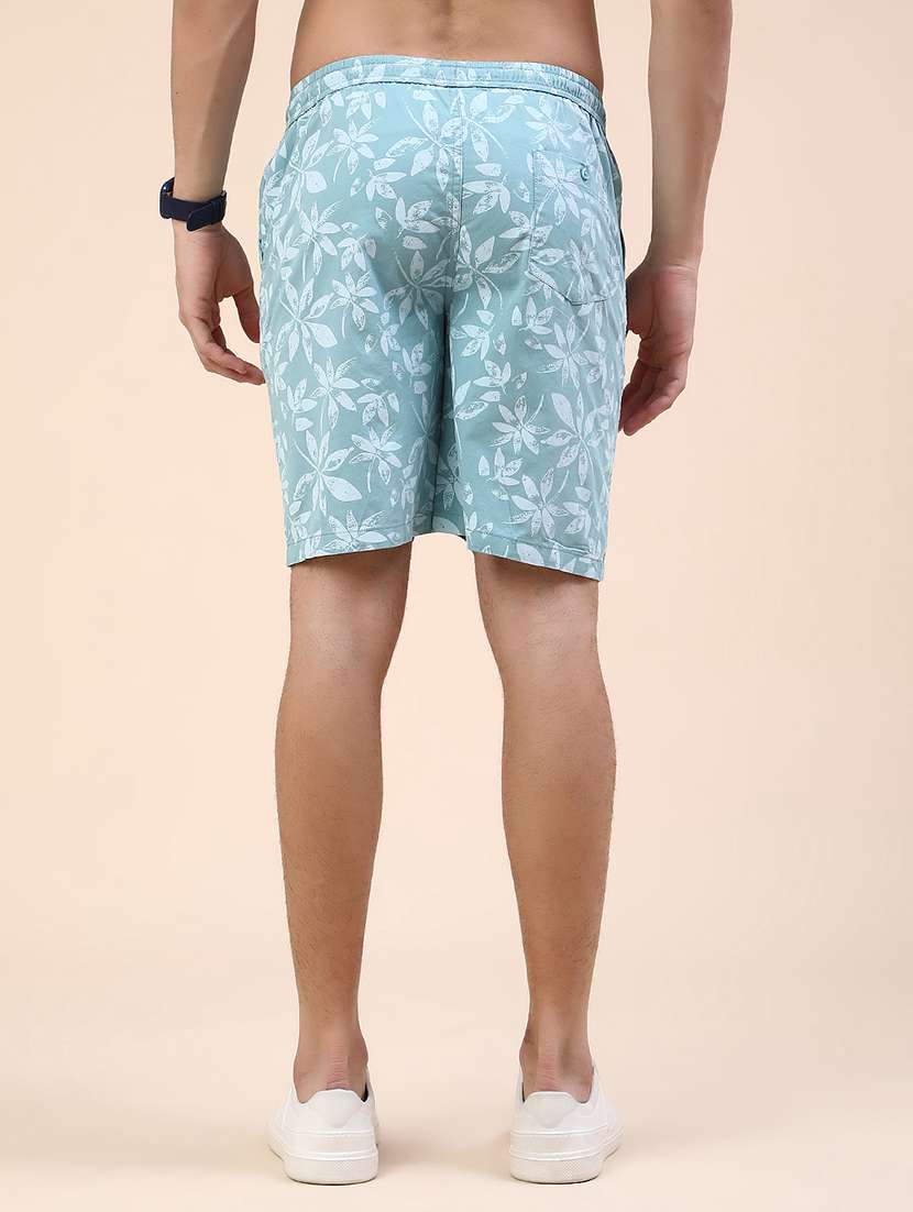 men printed mid rise regular fit shorts - 22259030 -  Standard Image - 4
