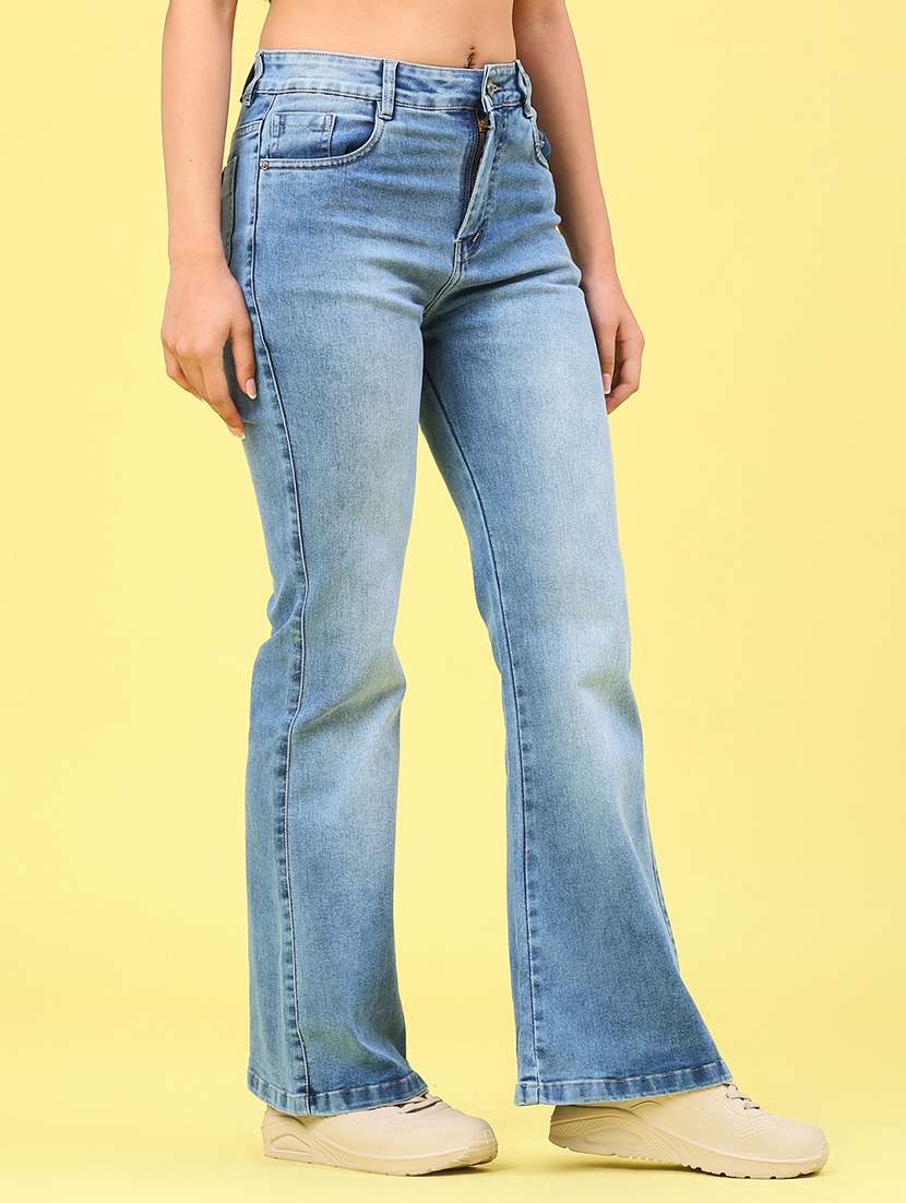 women washed high rise bootcut jeans - 22259174 -  Standard Image - 1
