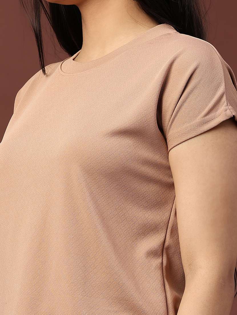 women self design short sleeve t-shirt & trouser co-ords set - 22259184 -  Standard Image - 4