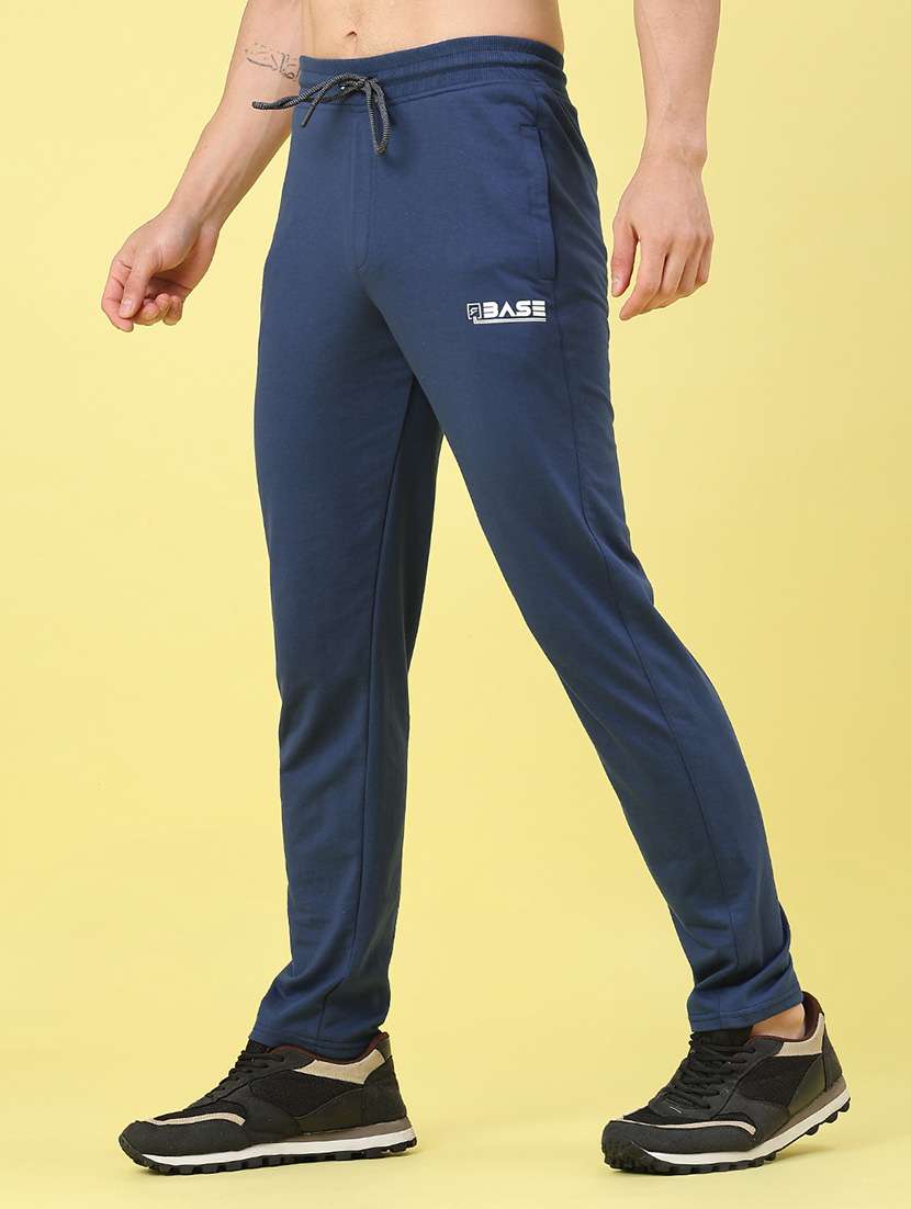 men solid mid rise full length track pant - 22259197 -  Standard Image - 1