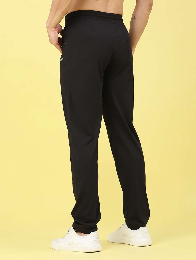 men solid mid rise full length track pant - 22259202 -  Standard Image - 4
