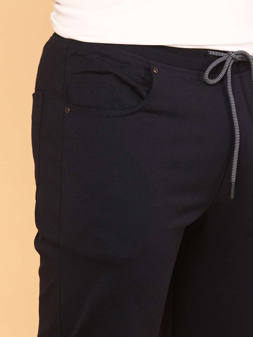 men solid mid rise full length track pant - 22259203 -  Standard Image - 1