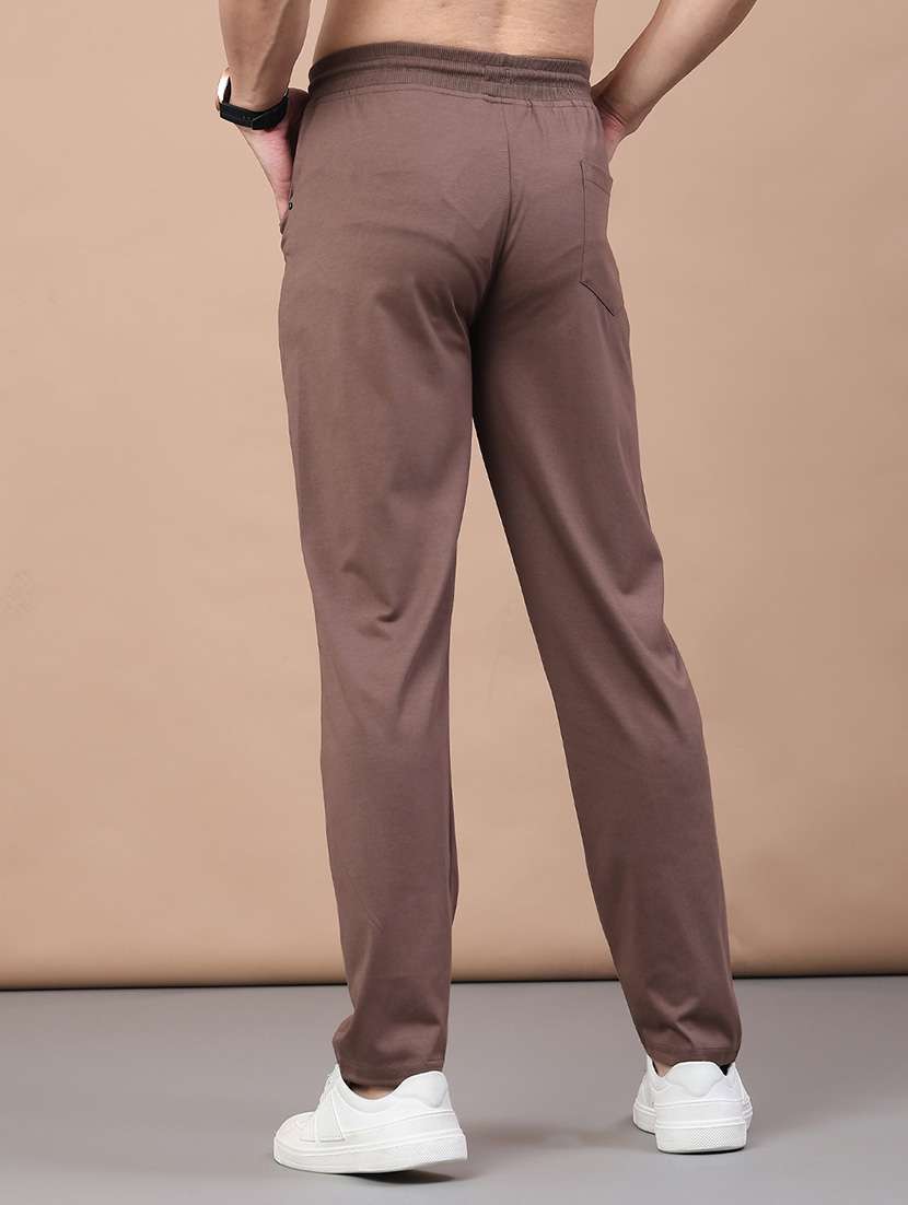 men solid mid rise full length track pant - 22259204 -  Standard Image - 4