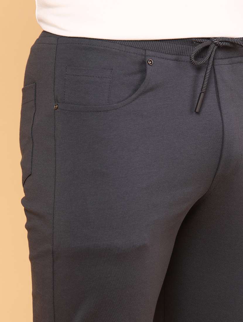 men solid mid rise full length track pant - 22259205 -  Standard Image - 1
