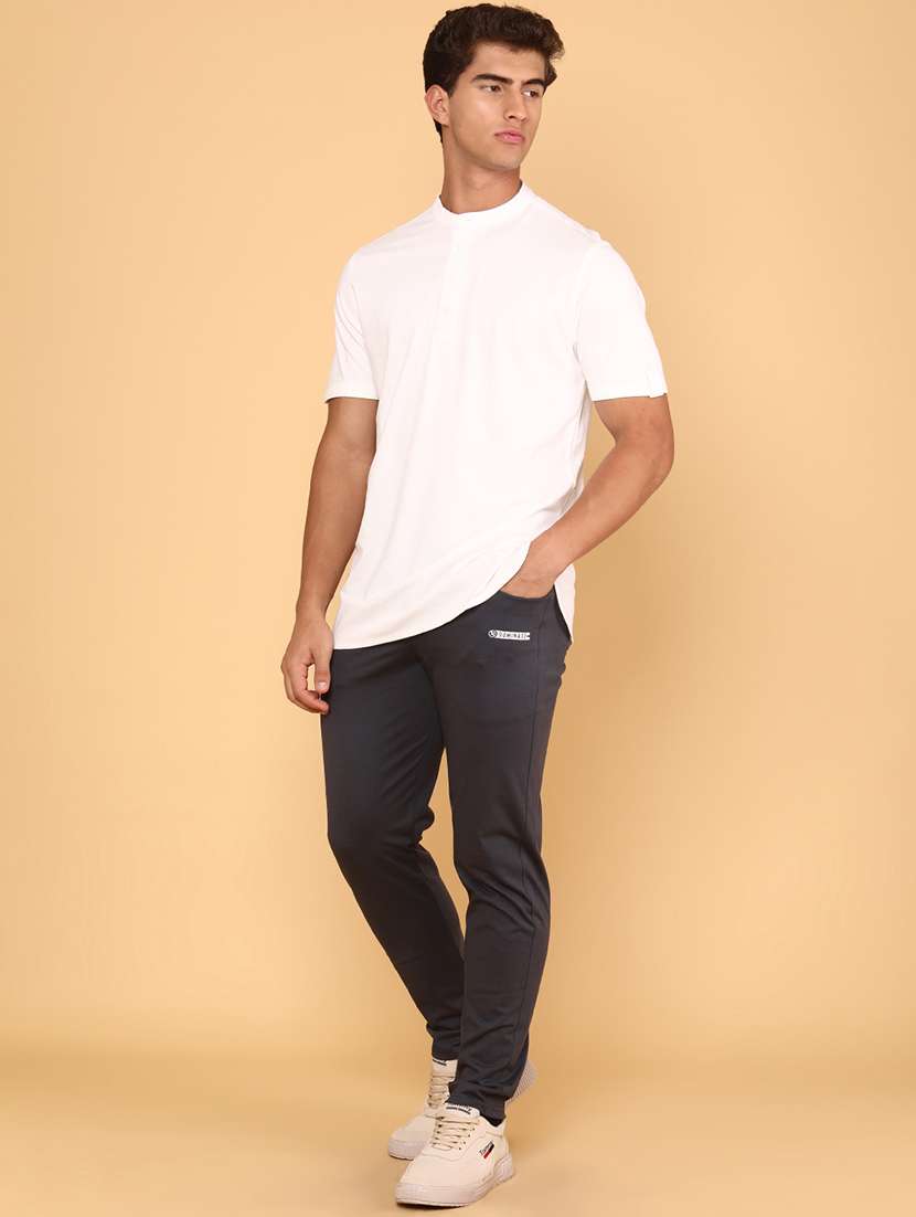 men solid mid rise full length track pant - 22259205 -  Standard Image - 4