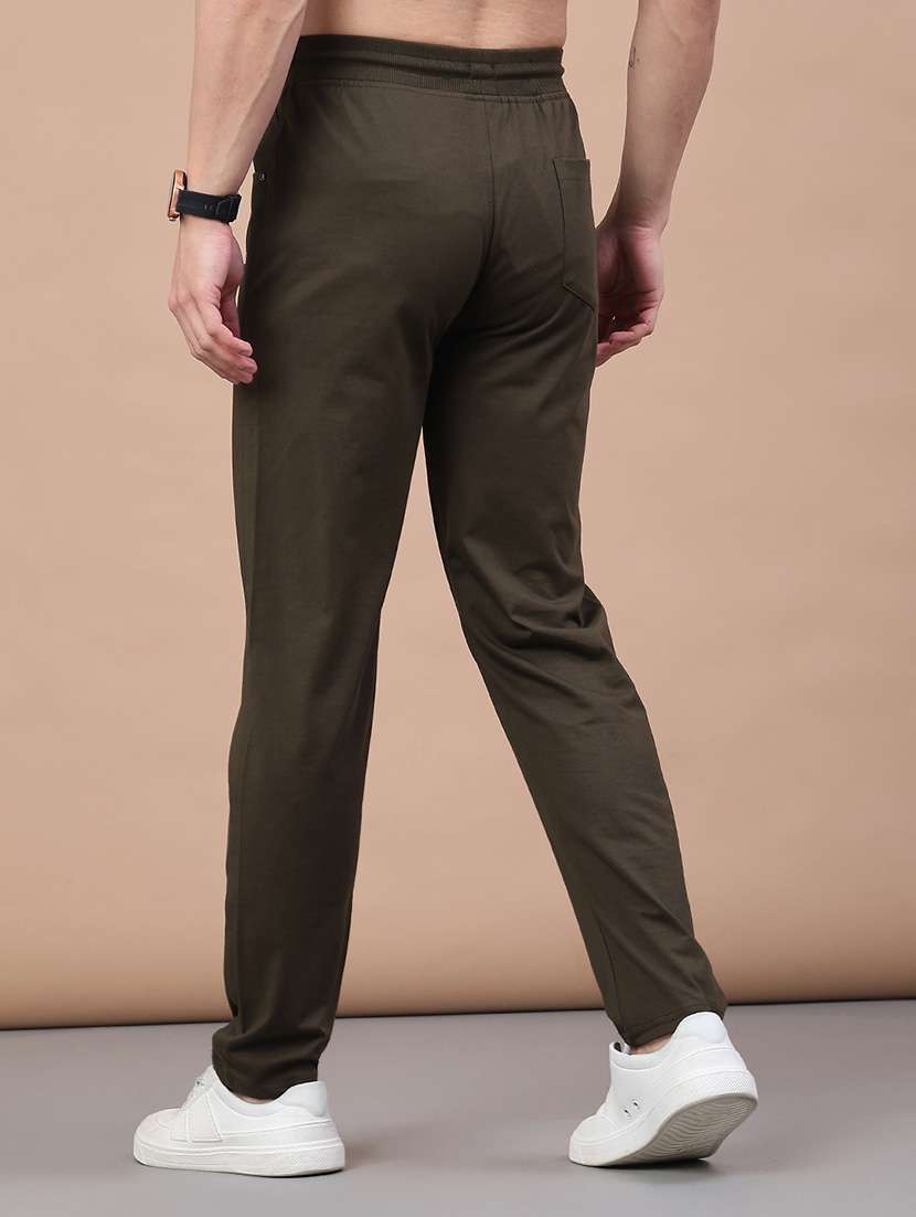 men solid mid rise full length track pant - 22259206 -  Standard Image - 4