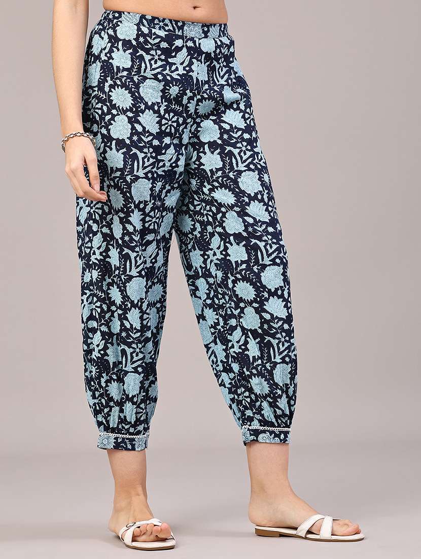 women floral printed mid rise salwar