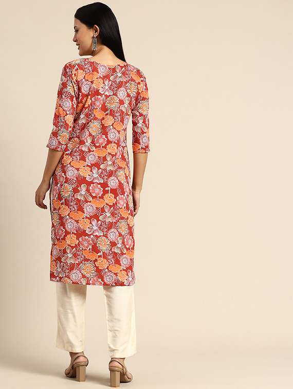 women pack of 2 printed straight kurta - 22259370 -  Standard Image - 4