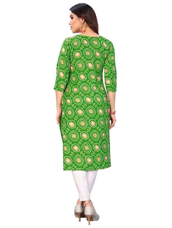 women pack of 2 printed three quarter sleeve straight kurta - 22259618 -  Standard Image - 1