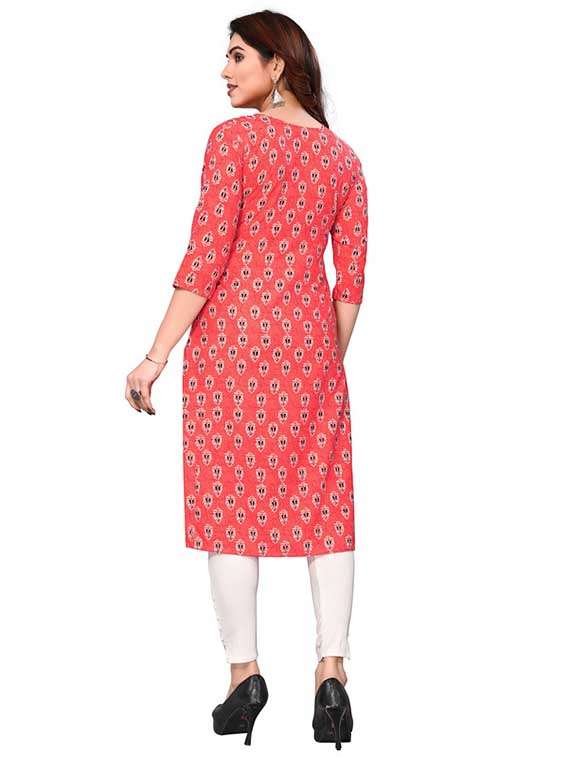 women pack of 2 printed three quarter sleeve straight kurta - 22259659 -  Standard Image - 1