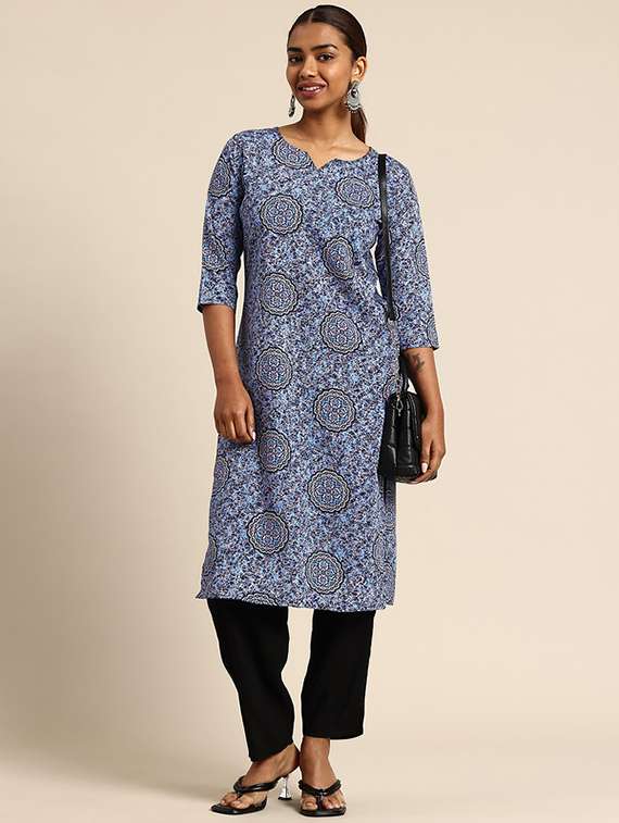 women pack of 2 printed straight kurta - 22259745 -  Standard Image - 1