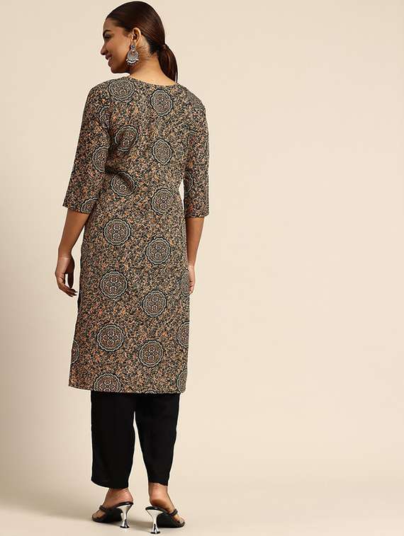 women pack of 2 printed straight kurta - 22259746 -  Standard Image - 4