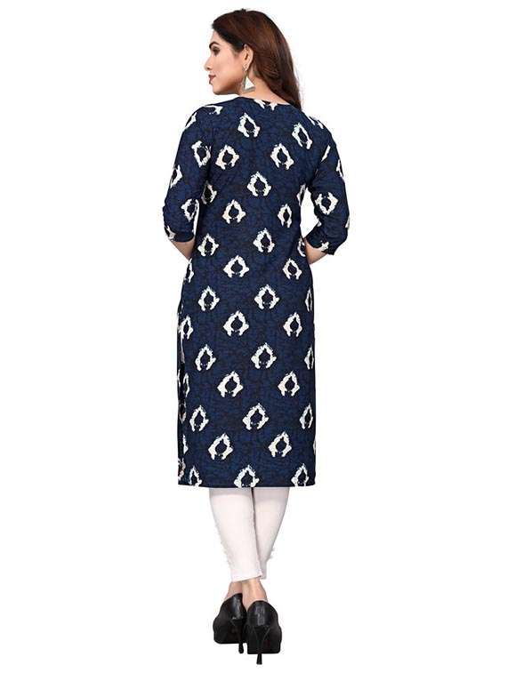 women pack of 2 printed three quarter sleeve straight kurta - 22259794 -  Standard Image - 1